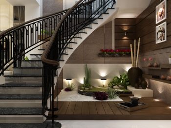 Cách bài trí tiểu cảnh gầm cầu thang hợp phong thuỷ