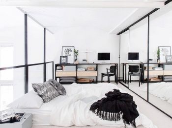 Đen – trắng và sự lựa chọn màu sắc phòng ngủ của giới trẻ