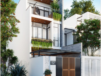 Thiết kế nhà phố 3 tầng hiện đại