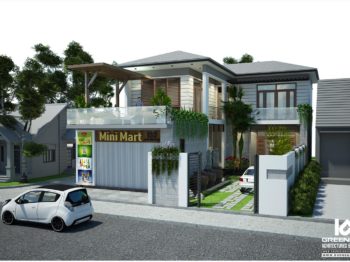 THIẾT KẾ NHÀ Ở KIÊM SIÊU THỊ MINI – ĐẢM BẢO THẨM MỸ & TỐI ƯU CÔNG NĂNG