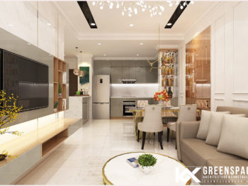 Thiết kế thi công chung cư Golden Masion 97m2