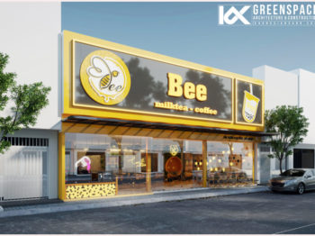 Thiết kế quán trà sữa Bee MilkTea