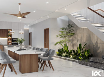 Nội thất biệt thự phong cách trẻ trung hiện đại