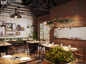 Thiết kế nội thất nhà hàng nướng phong cách Industrial cá tính