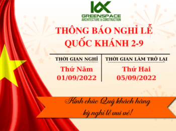 KHÔNG GIAN XANH THÔNG BÁO NGHỈ LỄ QUỐC KHÁNH 2-9