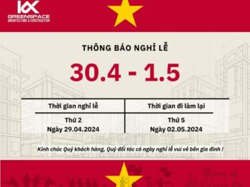 THÔNG BÁO LỊCH NGHỈ LỄ 30/4 VÀ 1/5 NĂM 2024