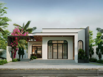 thiết kế nhà vườn long thành