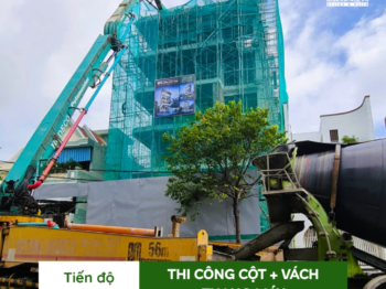 THI CÔNG CỘT – VÁCH THANG MÁY T-OFFICE| THI CÔNG VĂN PHÒNG HỒ CHÍ MINH