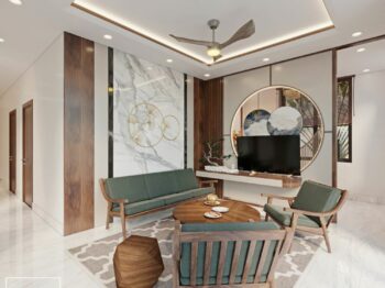 thiết kế nội thất nhà vườn long thành